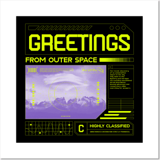 UFO UAP Greetings From Outer Space Close Encounters Posters and Art